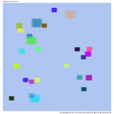 The Aurora behind Glinting Sparkling — Seigaiha, 25 elements