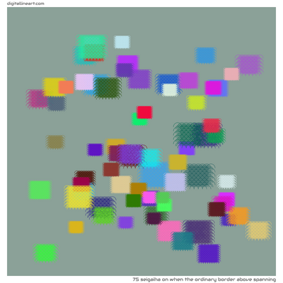 When the Ordinary Border above Spanning — Seigaiha, 75 elements