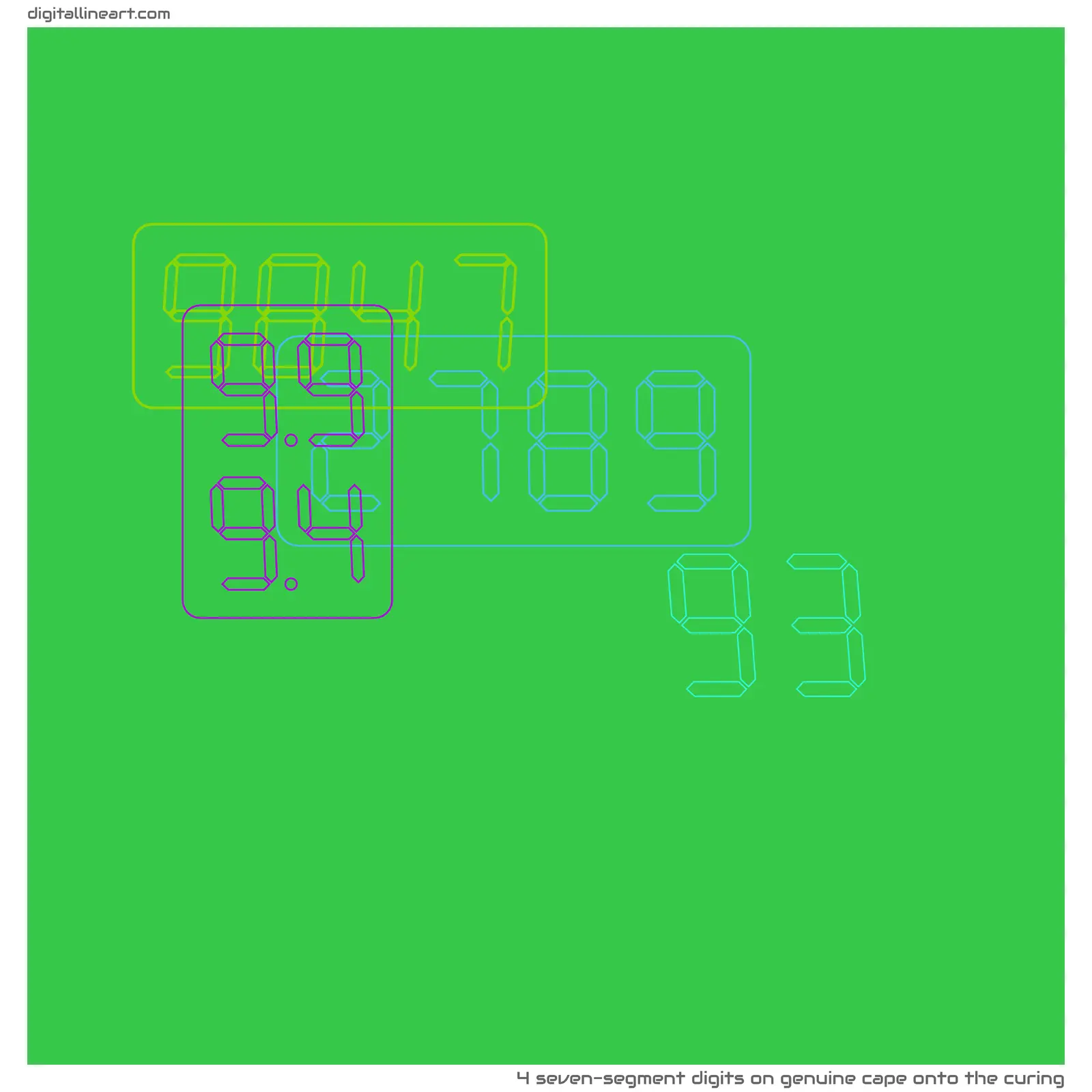 Genuine Cape onto the Curing — 4 seven-segment digits