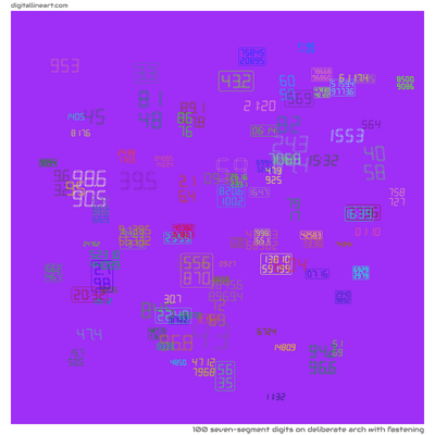 Deliberate Arch with Fastening — 100 seven-segment digits