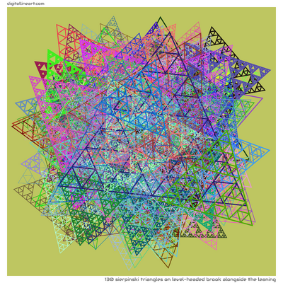130 Sierpinski in Level-headed Brook alongside the Leaning
