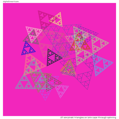 Late Cape through Spinning — 27 Sierpinski triangles