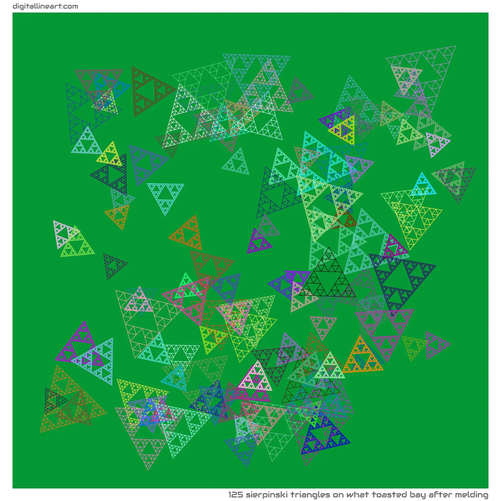 What Toasted Bay after Melding — 125 Sierpinski triangles