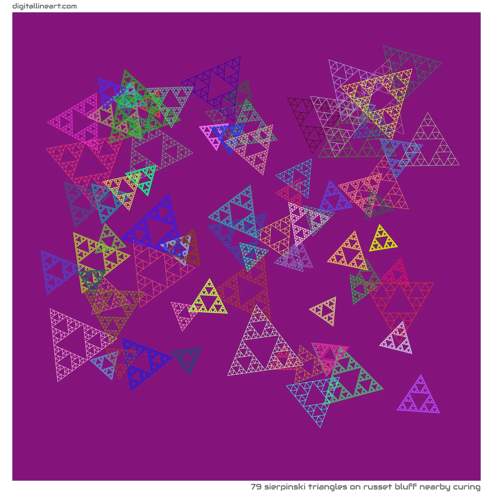 Russet Bluff nearby Curing — 79 Sierpinski triangles