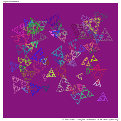 Russet Bluff nearby Curing — 79 Sierpinski triangles