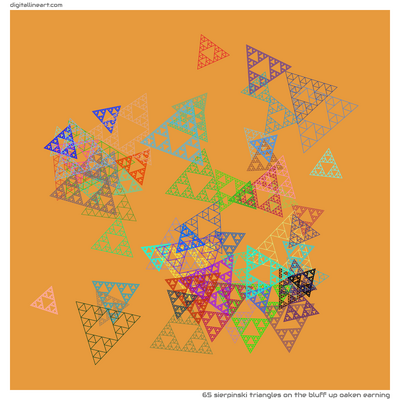 The Bluff up Oaken Earning — 65 Sierpinski triangles