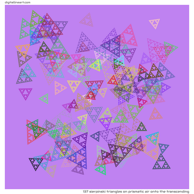 Prismatic Air onto the Transcending — 137 Sierpinski triangles
