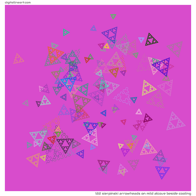Mild Alcove beside Cooling — 122 Sierpinski arrowheads