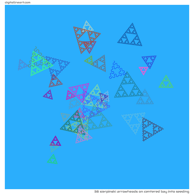 Centered Bay into Seeding — 38 Sierpinski arrowheads