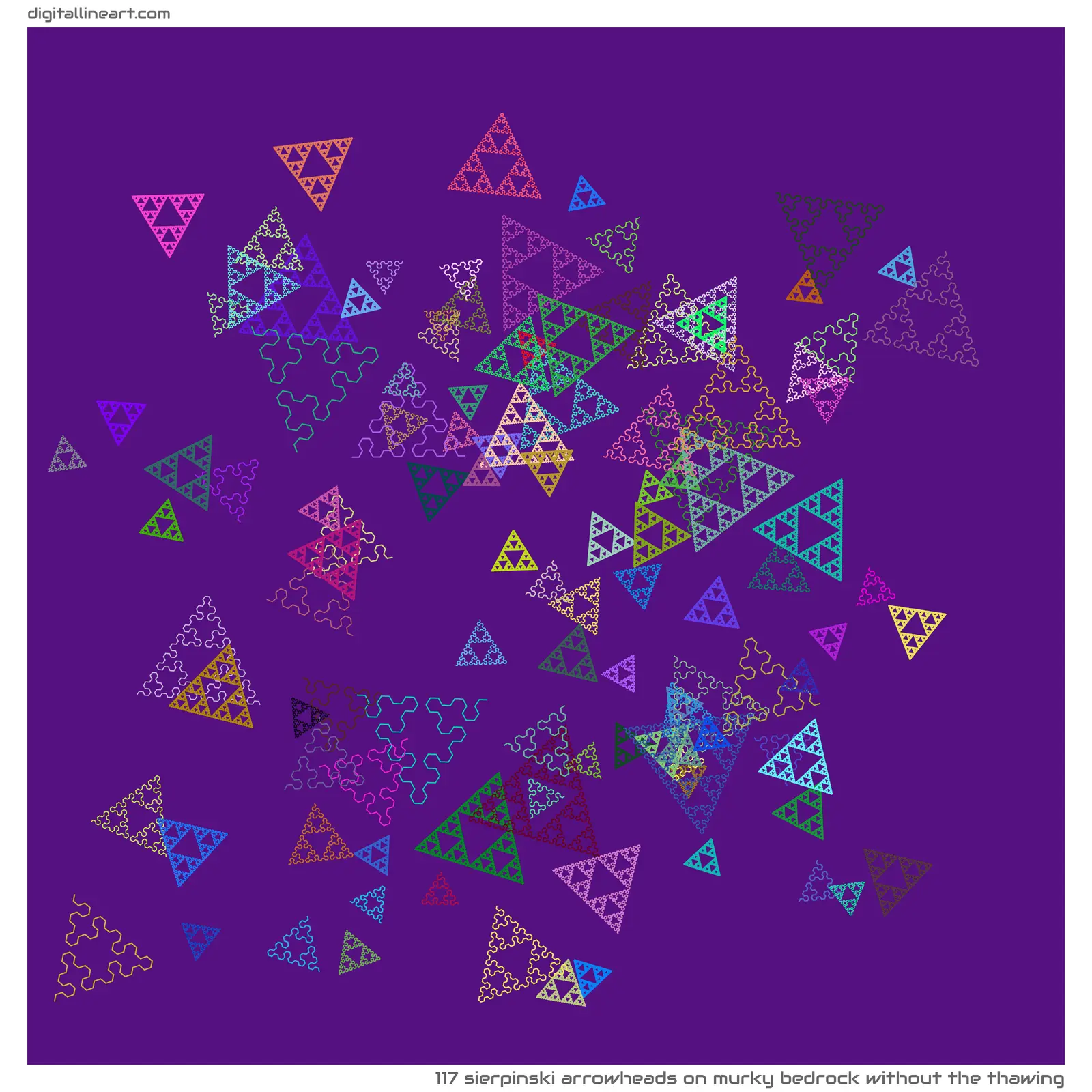 Murky Bedrock without the Thawing — 117 Sierpinski arrowheads