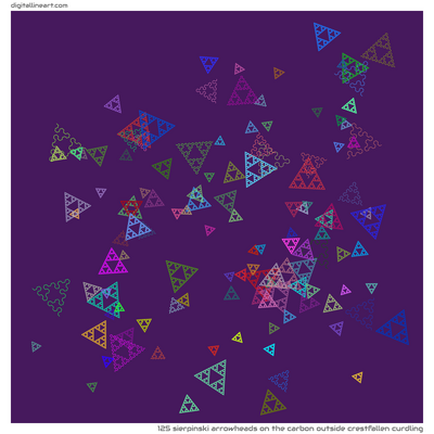 The Carbon outside Crestfallen Curdling — 125 Sierpinski arrowheads