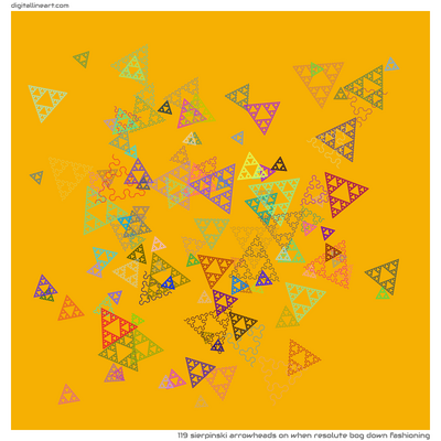 When Resolute Bog down Fashioning — 119 Sierpinski arrowheads