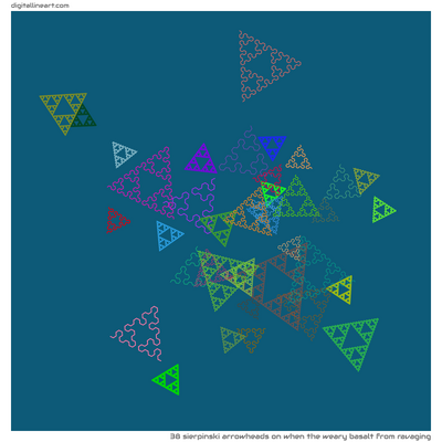 When the Weary Basalt from Ravaging — 38 Sierpinski arrowheads