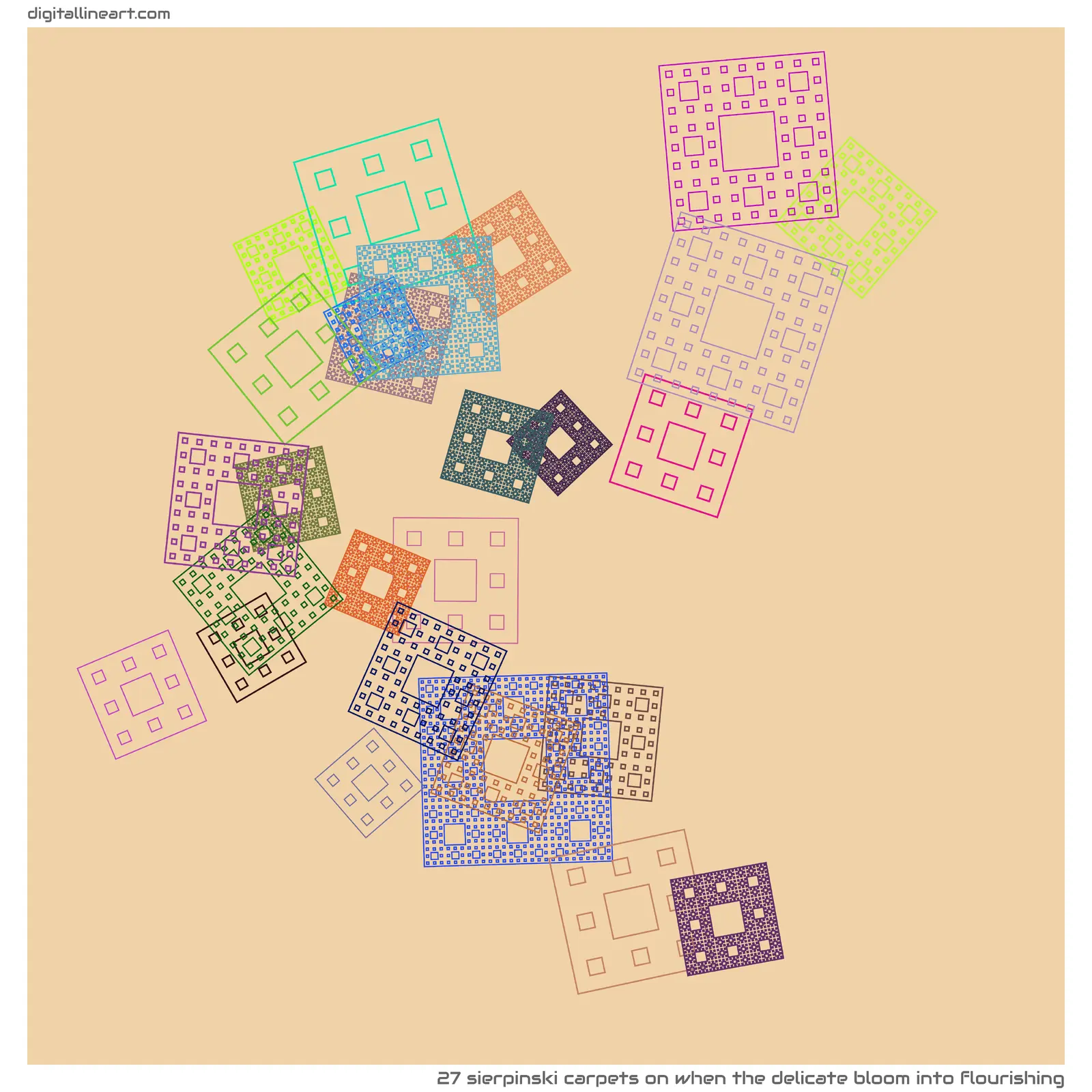 When the Delicate Bloom into Flourishing — 27 Sierpinski carpets