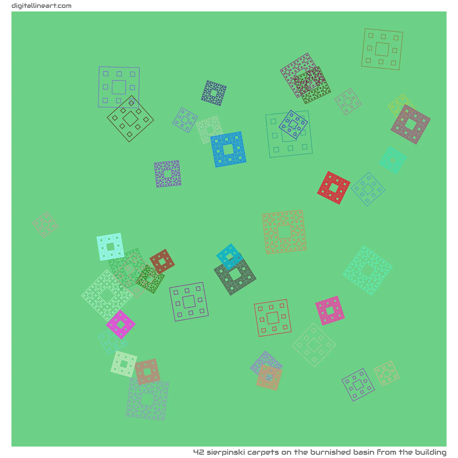 The Burnished Basin from the Building — 42 Sierpinski carpets
