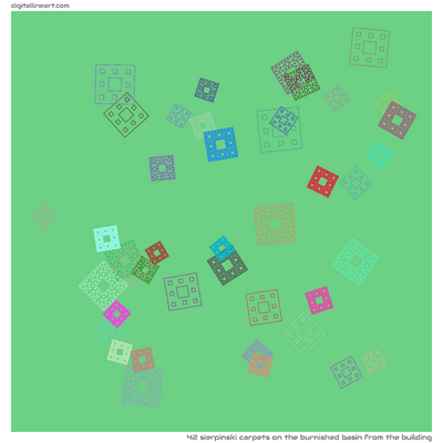 The Burnished Basin from the Building — 42 Sierpinski carpets