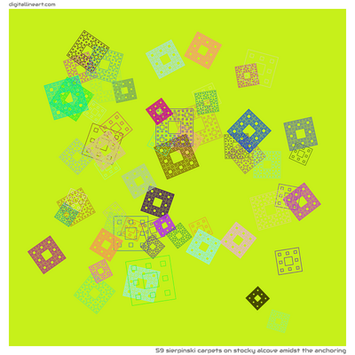 Stocky Alcove amidst the Anchoring — 59 Sierpinski carpets