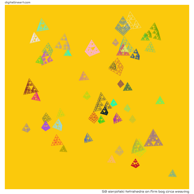 Firm Bog circa Weaving — Sierpiński Tetrahedra, 50 elements