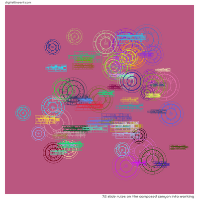 The Composed Canyon into Working — 72 slide rules
