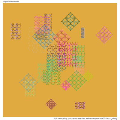 The Ashen-warm Bluff for Cycling — 27 smocking patterns