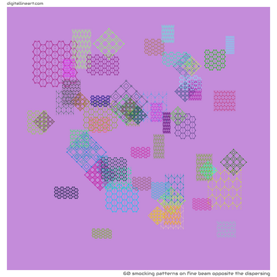 Fine Beam opposite the Dispersing — 60 smocking patterns