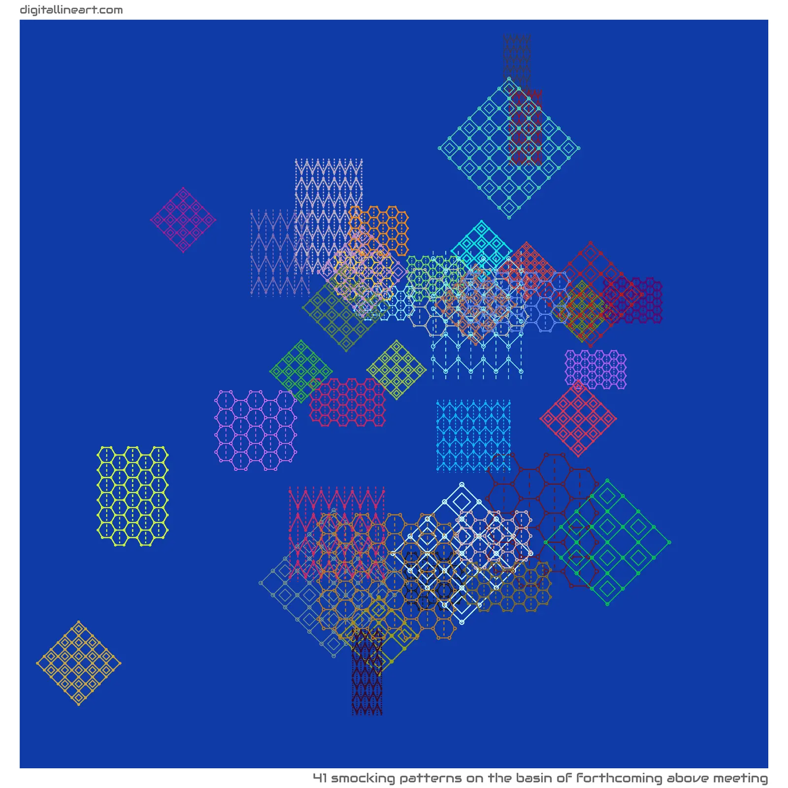 The Basin of Forthcoming above Meeting — 41 smocking patterns