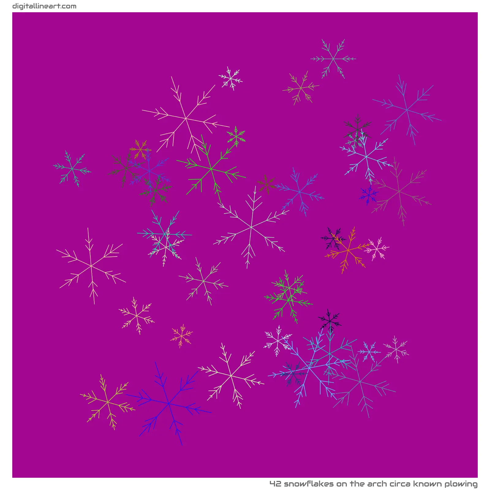 The Arch circa Known Plowing — 42 snowflakes