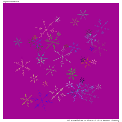 The Arch circa Known Plowing — 42 snowflakes