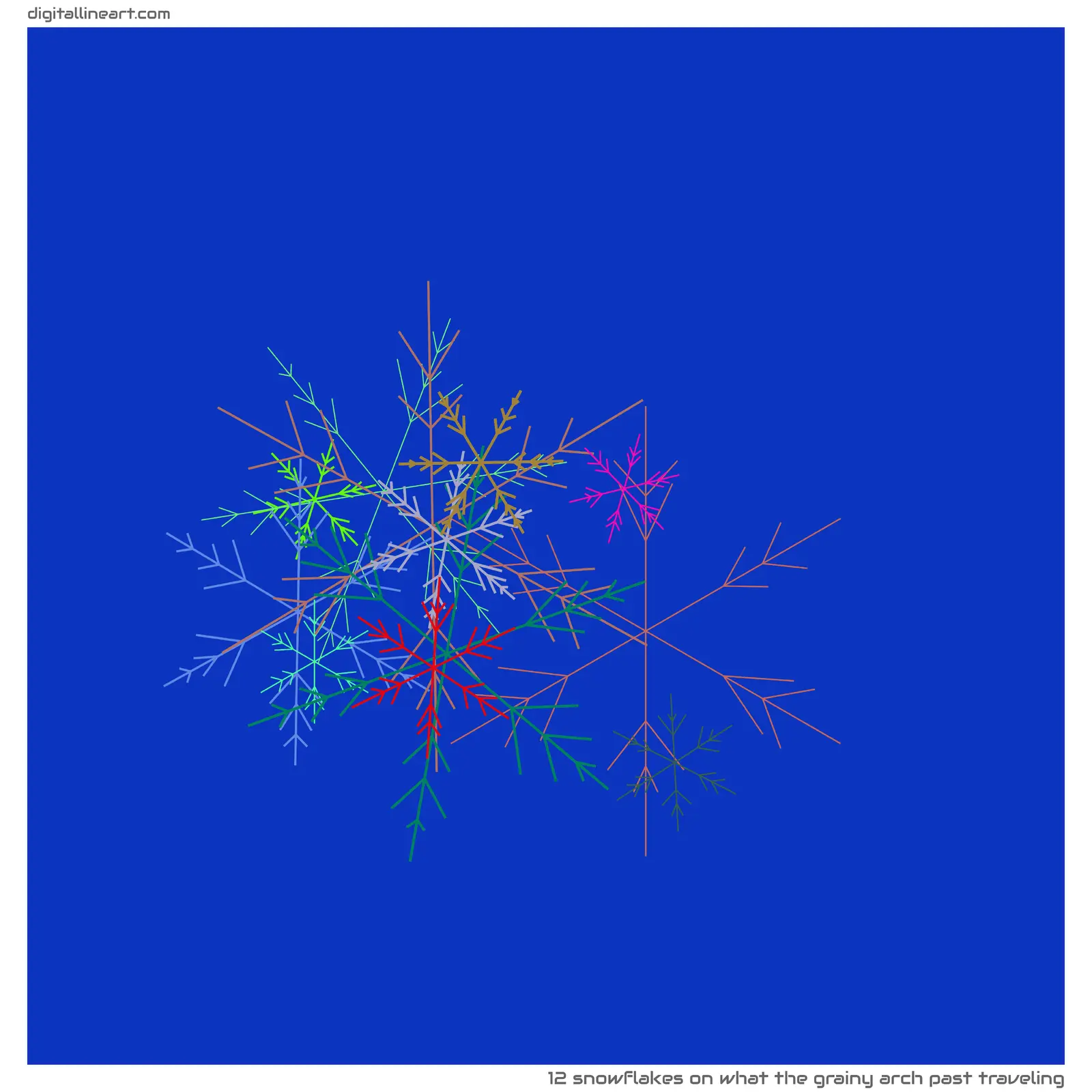 What the Grainy Arch past Traveling — 12 snowflakes