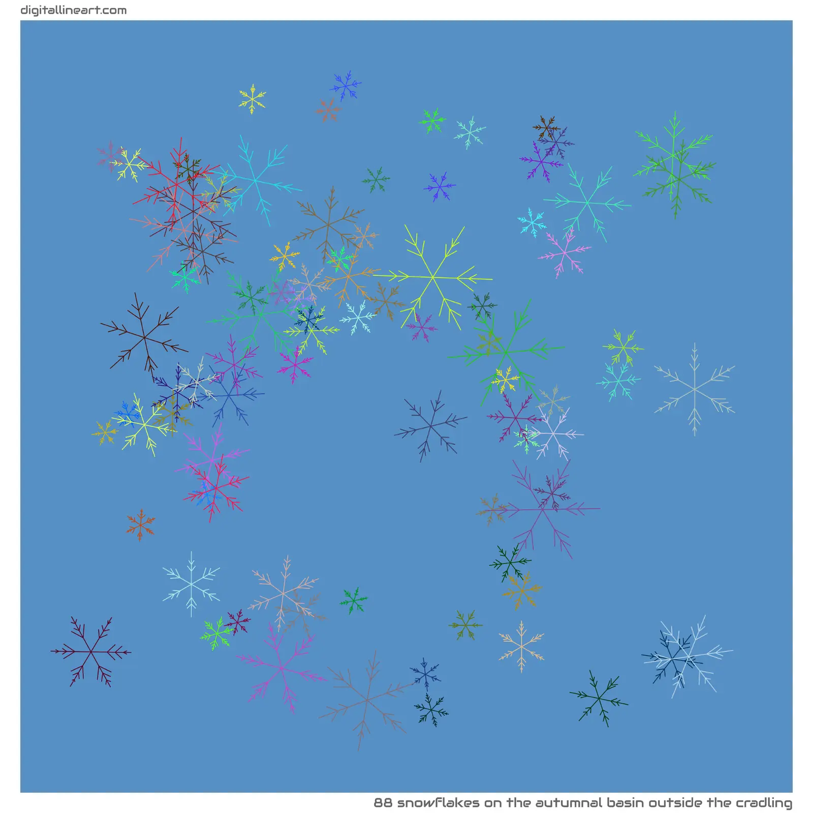 The Autumnal Basin outside the Cradling — 88 snowflakes