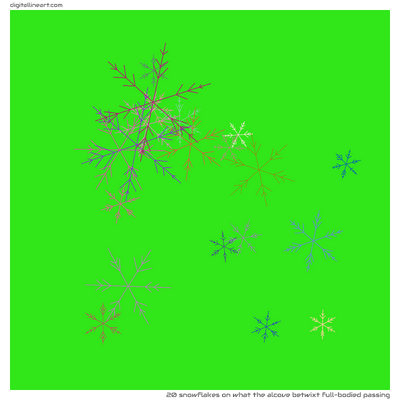 What the Alcove betwixt Full-bodied Passing — 20 snowflakes