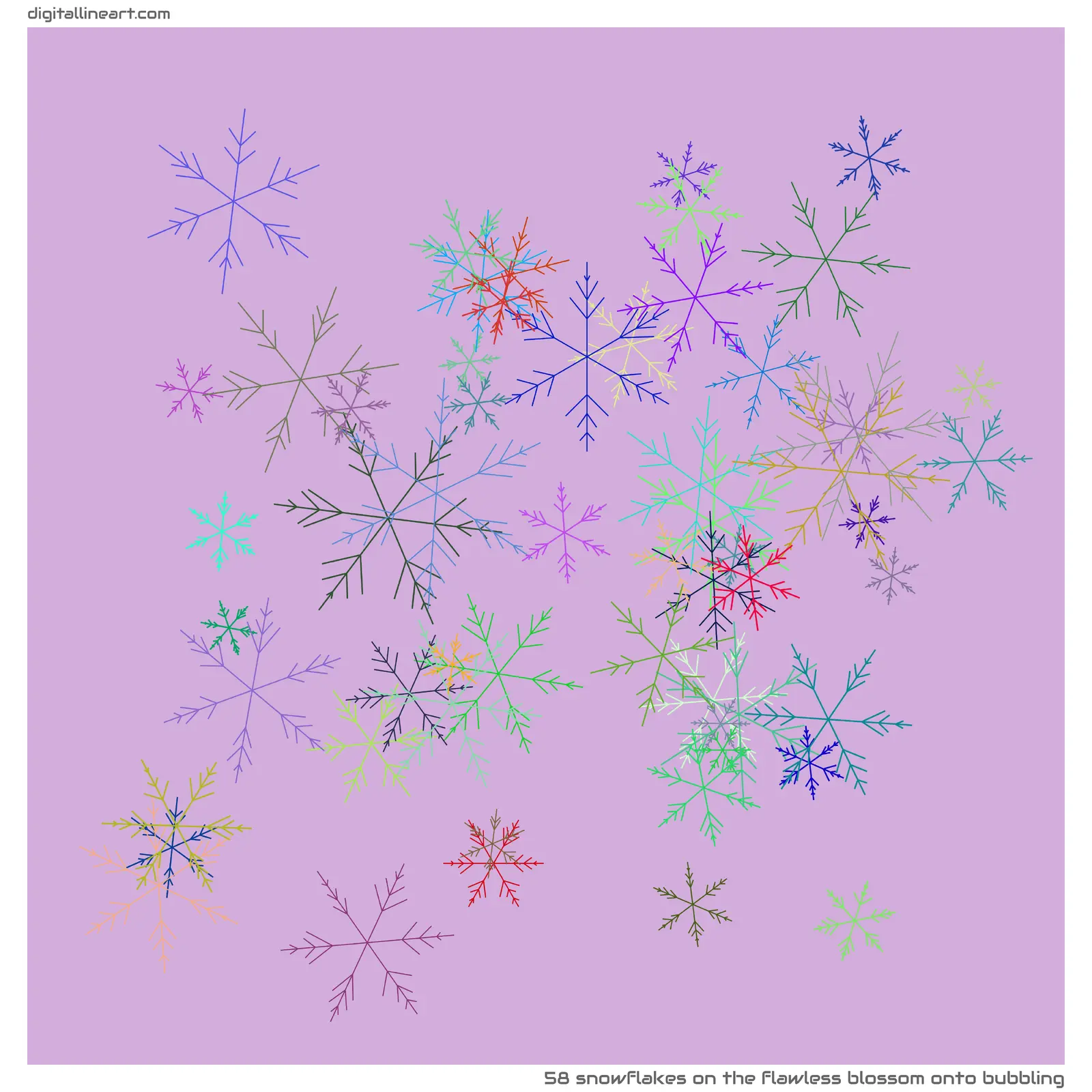 The Flawless Blossom onto Bubbling — 58 snowflakes