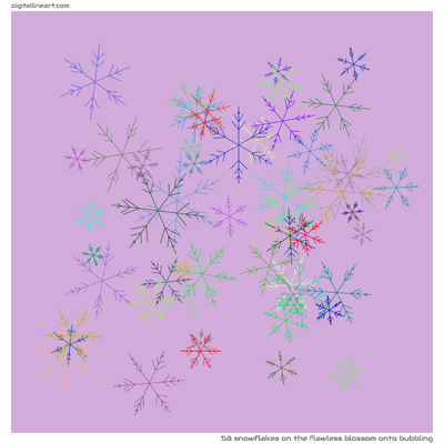 The Flawless Blossom onto Bubbling — 58 snowflakes