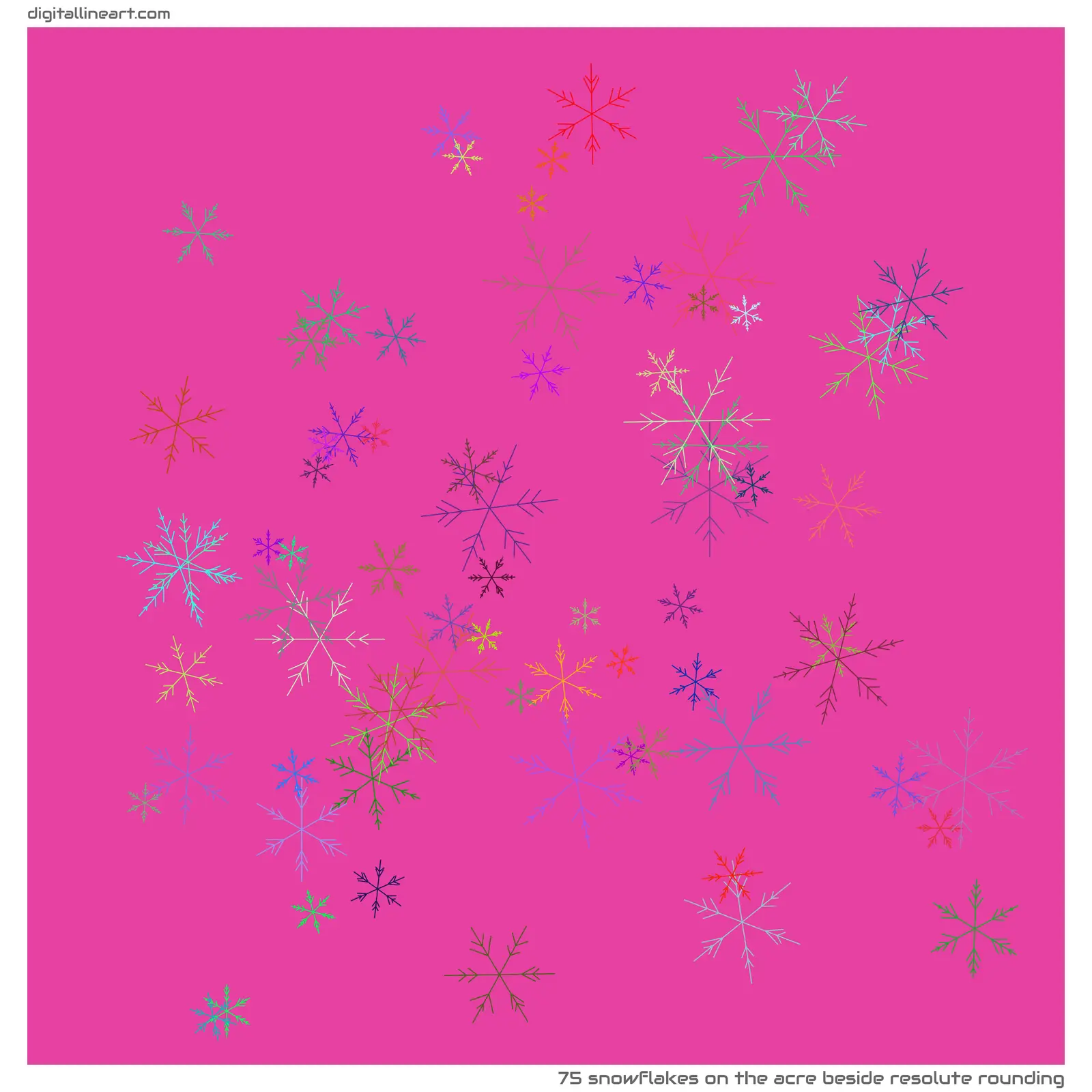 The Acre beside Resolute Rounding — 75 snowflakes