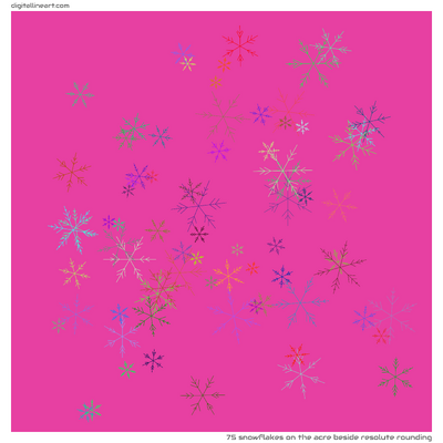 The Acre beside Resolute Rounding — 75 snowflakes