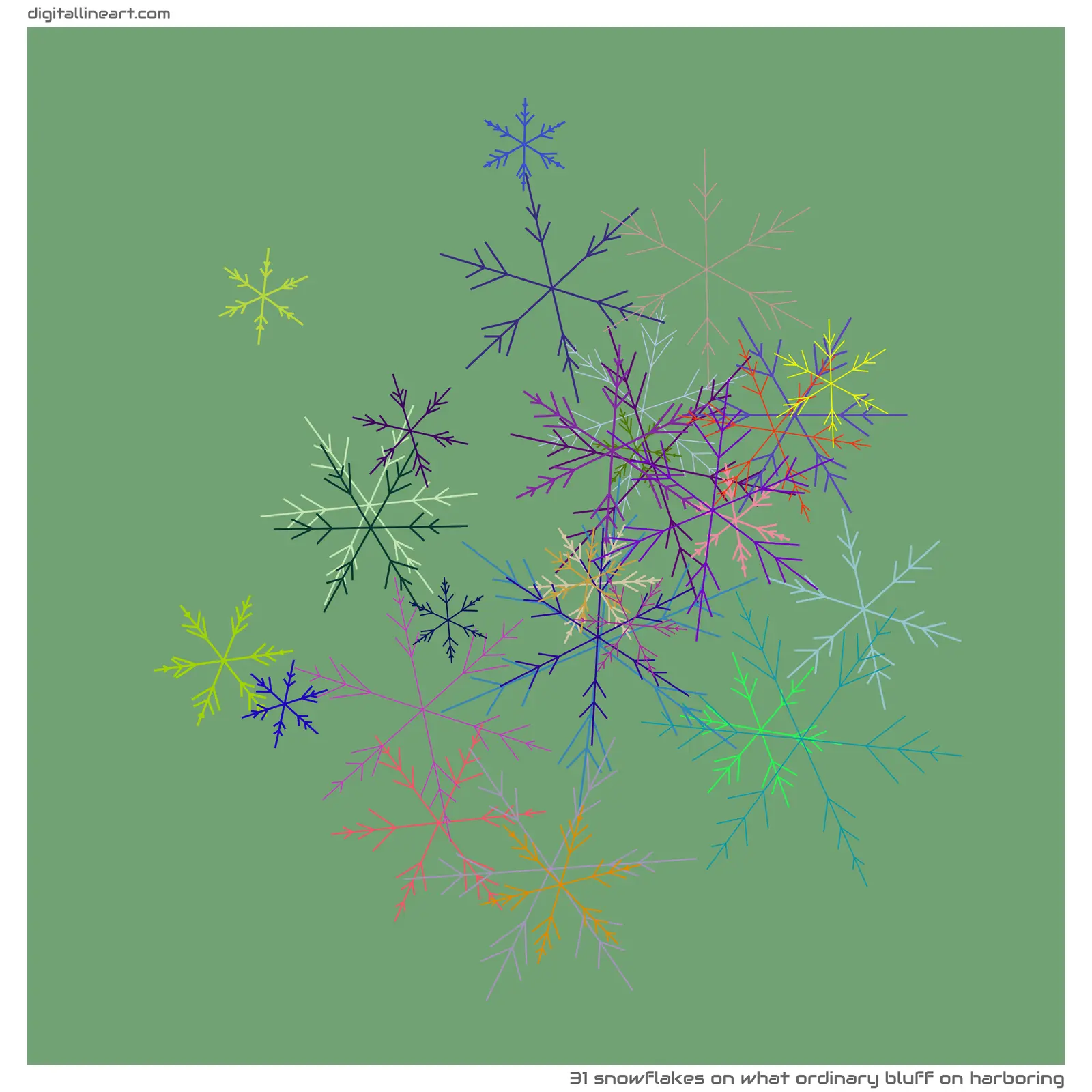 What Ordinary Bluff on Harboring — 31 snowflakes