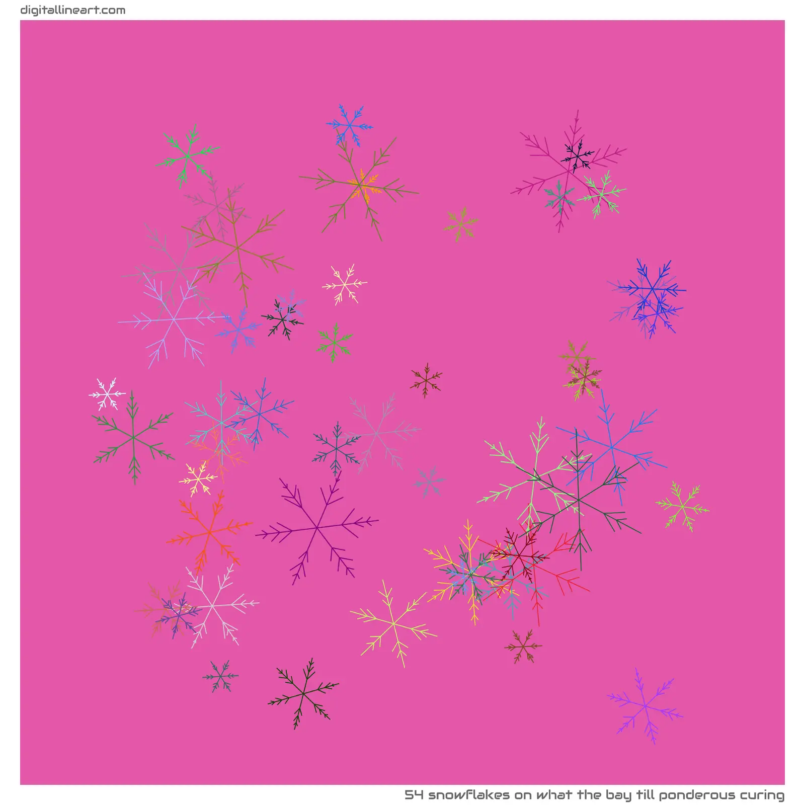 What the Bay till Ponderous Curing — 54 snowflakes