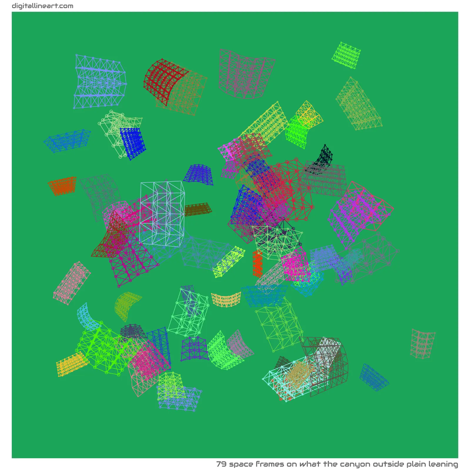 What the Canyon outside Plain Leaning — 79 space frames