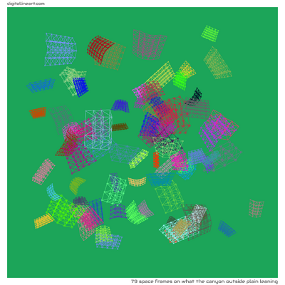 What the Canyon outside Plain Leaning — 79 space frames