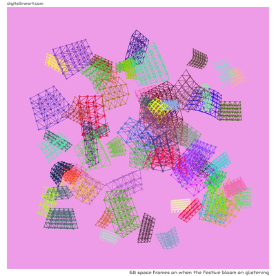 When the Festive Bloom on Glistening — 68 space frames