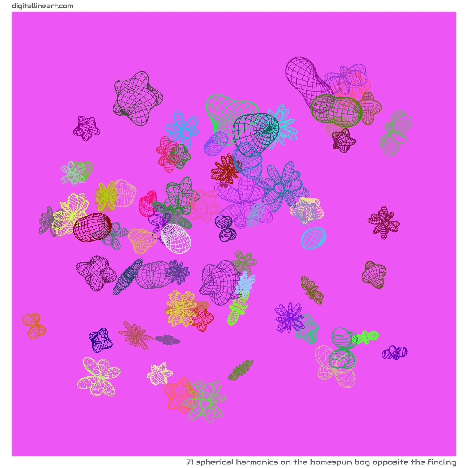 The Homespun Bog opposite the Finding — 71 spherical harmonics