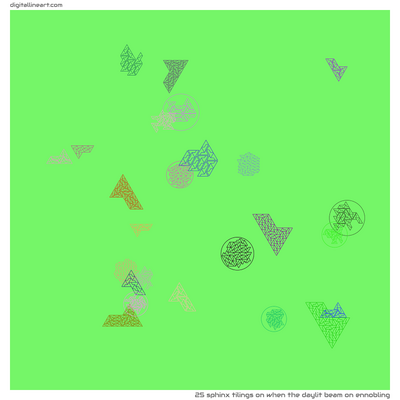 When the Daylit Beam on Ennobling — 25 sphinx tilings