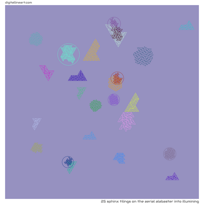 The Aerial Alabaster into Illumining — 25 sphinx tilings