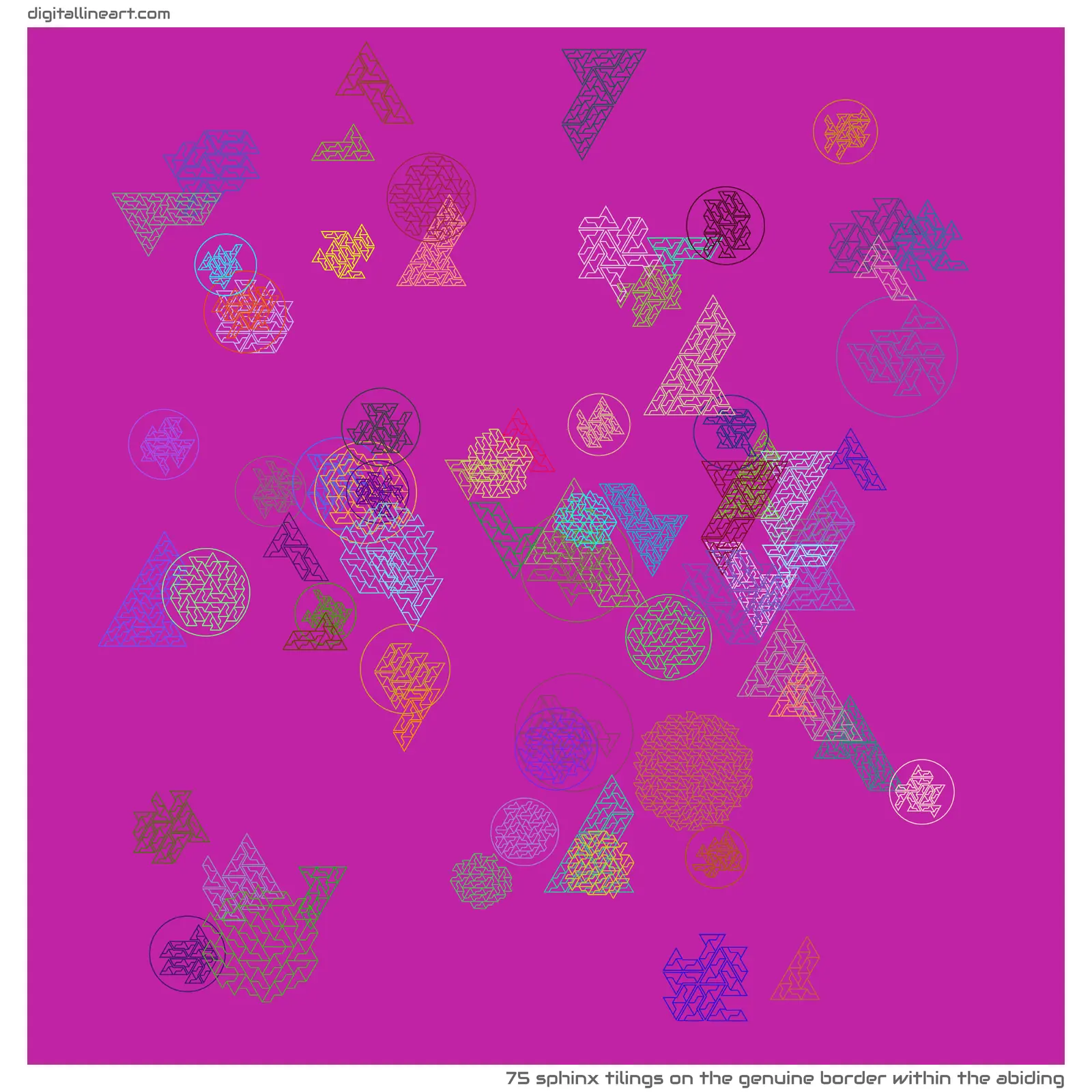 The Genuine Border within the Abiding — 75 sphinx tilings