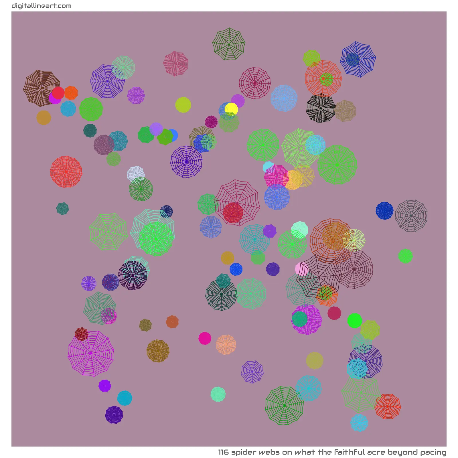 What the Faithful Acre beyond Pacing — 116 spider webs