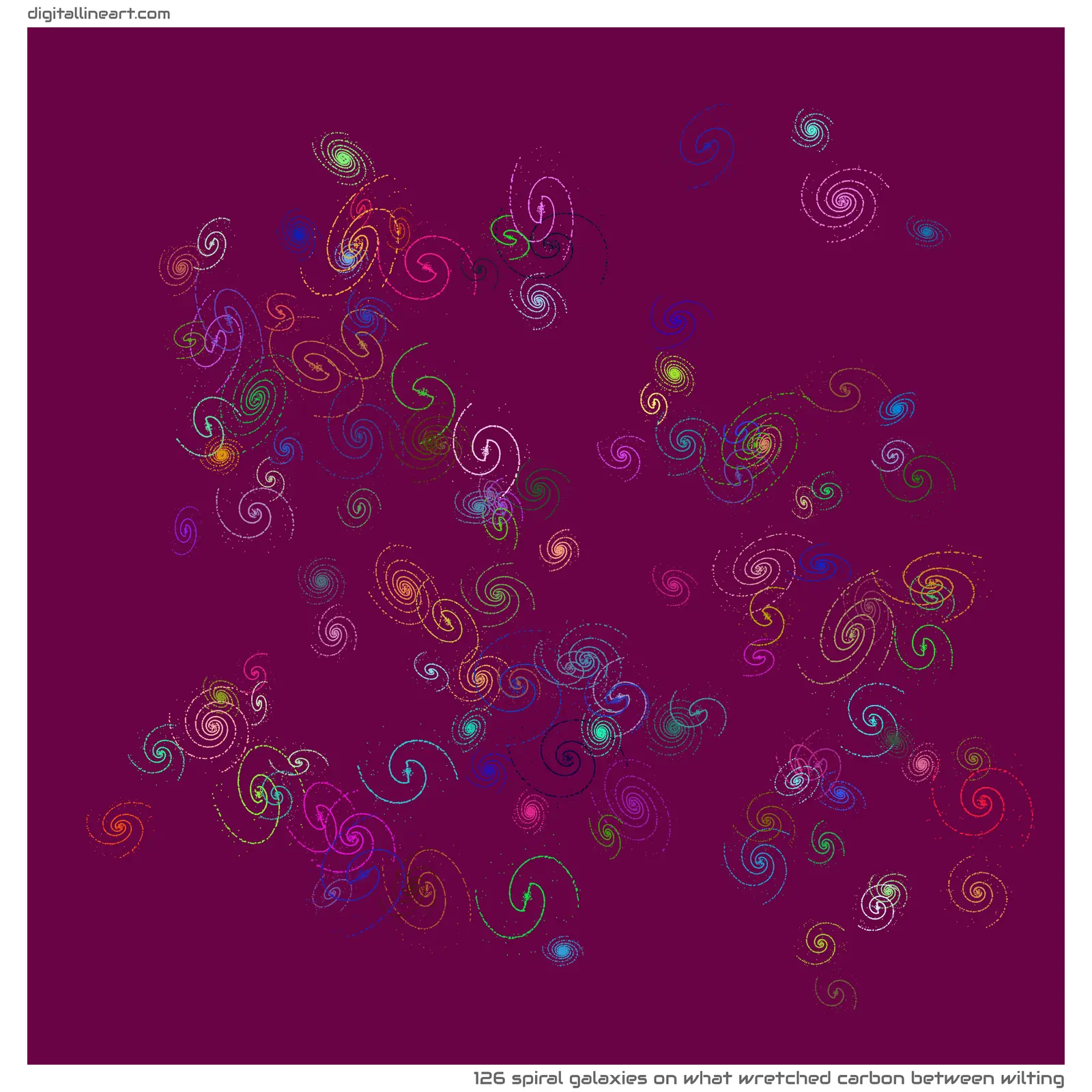 What Wretched Carbon between Wilting — 126 spiral galaxies
