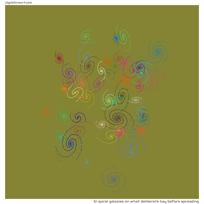 What Deliberate Bay before Spreading — 51 spiral galaxies