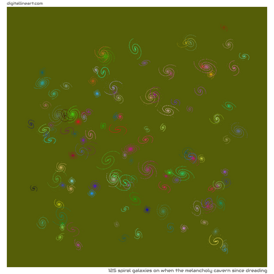 When the Melancholy Cavern Since Dreading — 125 spiral galaxies