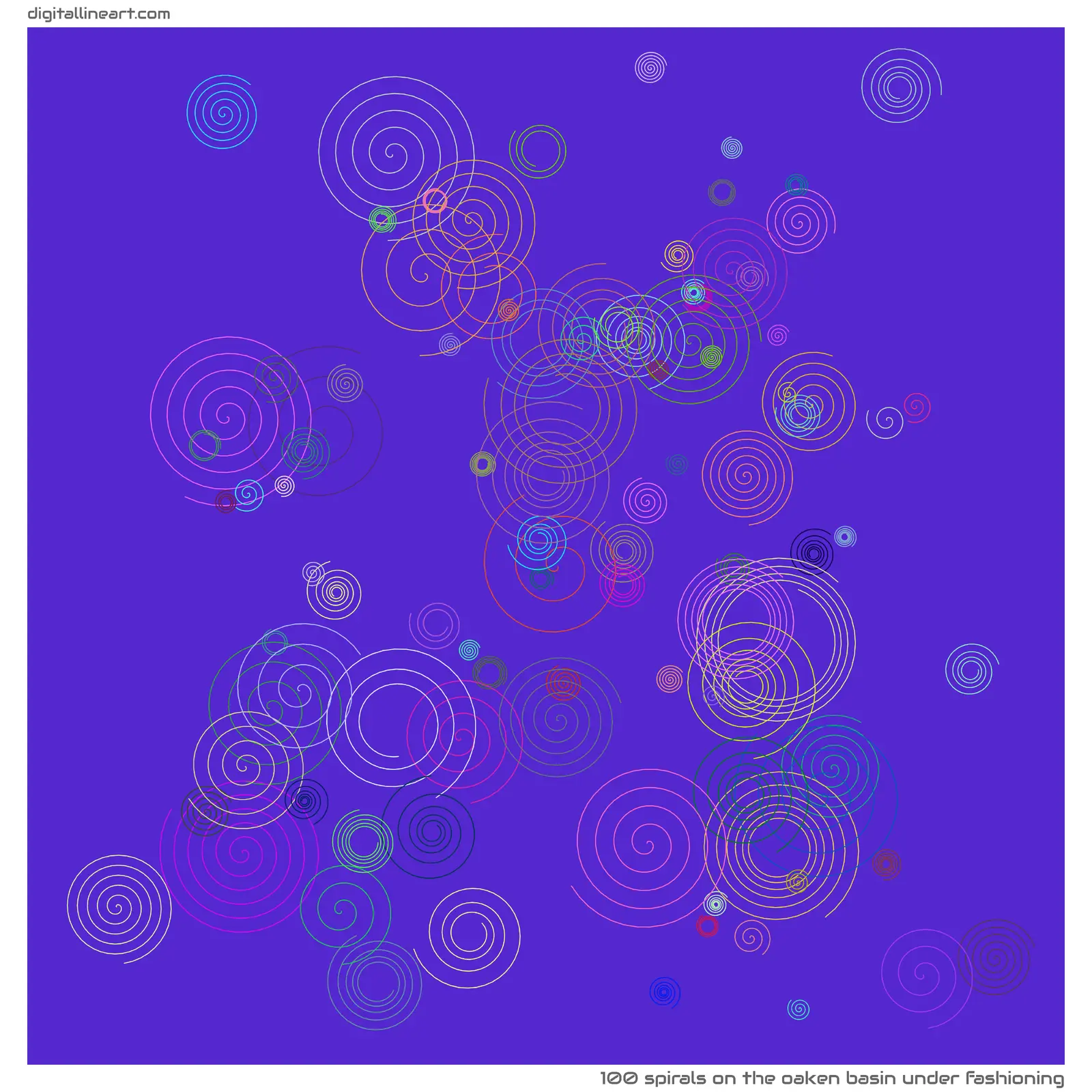 The Oaken Basin under Fashioning — 100 spirals