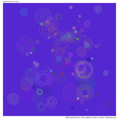 The Oaken Basin under Fashioning — 100 spirals